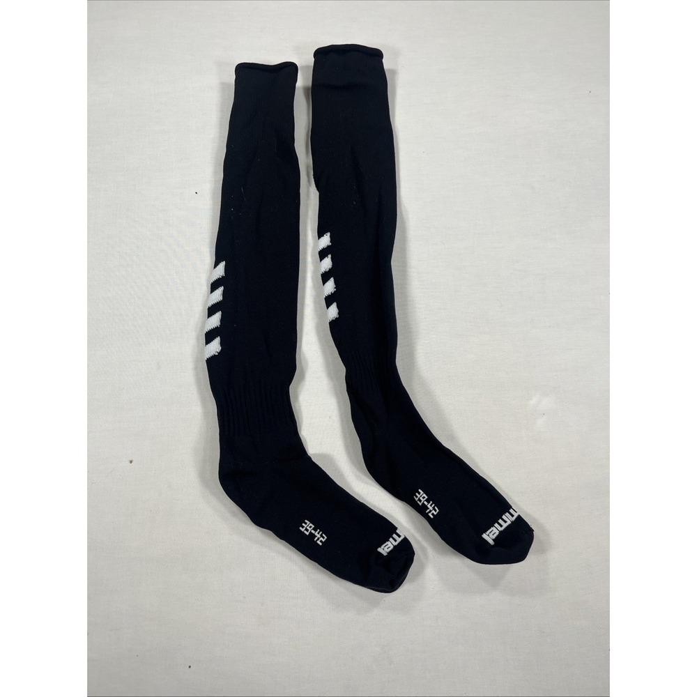 Black Athletic Knee High Socks Size 39-42 Compression Style Sports Training